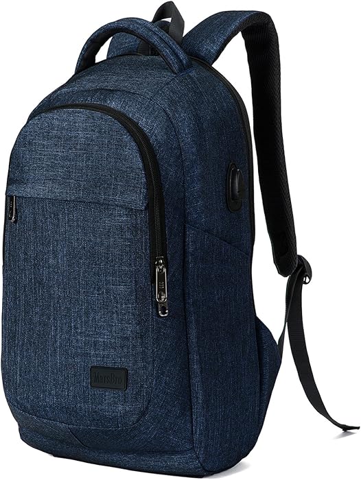 MarsBro Laptop Backpack, Business Travel College Backpack Anti Theft Water Resistant 15.6 Inch Bag Blue
