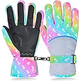 AuSletie Kids Gloves Winter Waterproof Snow Ski Gloves for Girls, Winter Outdoors Warm for Children