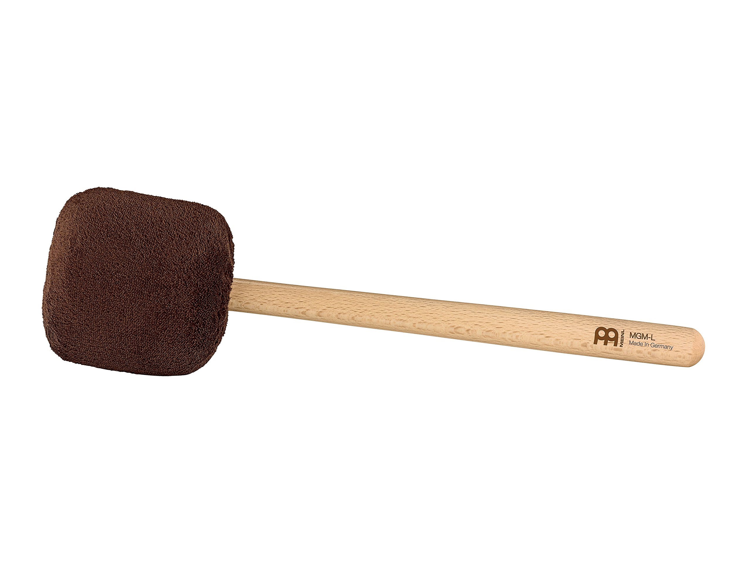 Sonic Energy Gong Mallet Large – Brown mallet with beechwood handle, Chai – For gong players, meditation, percussion – Sheep’s wool, synthetic fleece (MGM-L-C)