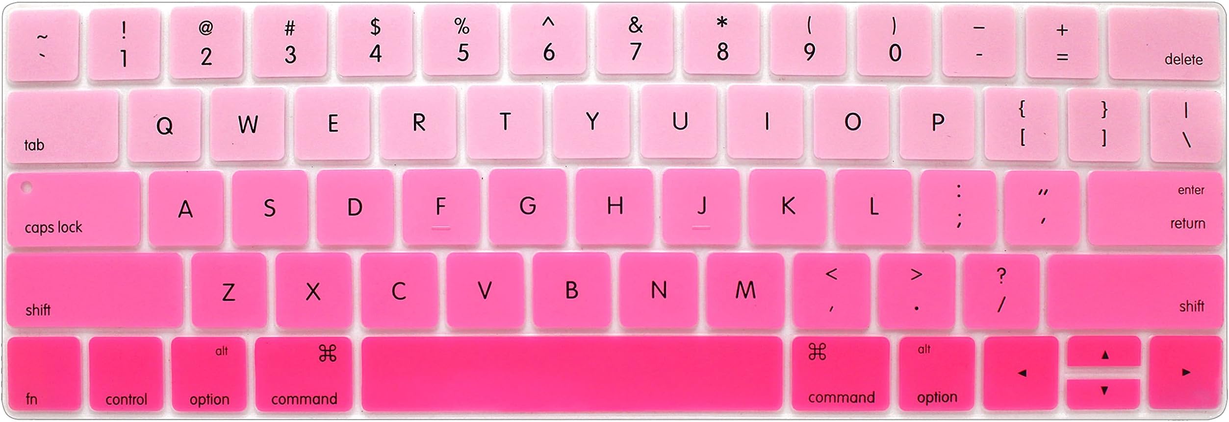 Ultra Thin Silicone Keyboard Cover Skin Protector Film for MacBook Pro 13" Model A1706 A1989 & MacBook Pro 15" Model A1707 A1990 with Touch Bar (2018, 2017 & 2016 Release) (Pink Gradient)