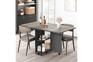 Alkmaar Dining Folding Dinning Table, 50.1" D x 31.4" W x 29.5" H, Charcoal Gray