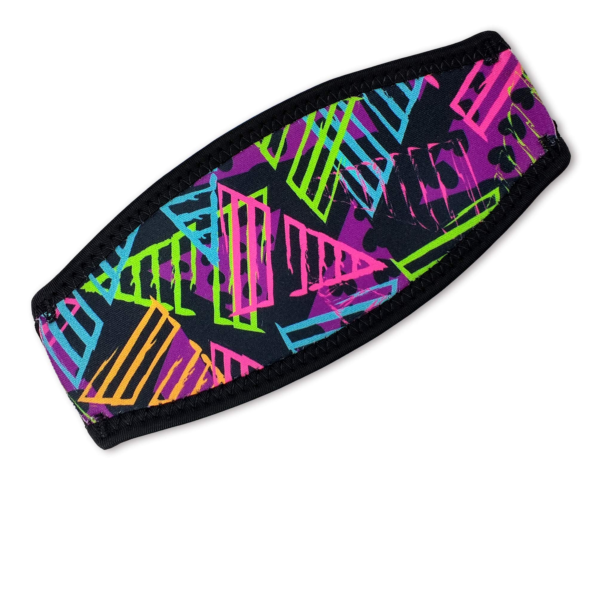 Flow Scuba Gear - Neoprene Cover for Dive and Snorkel Mask Strap (Triangles)