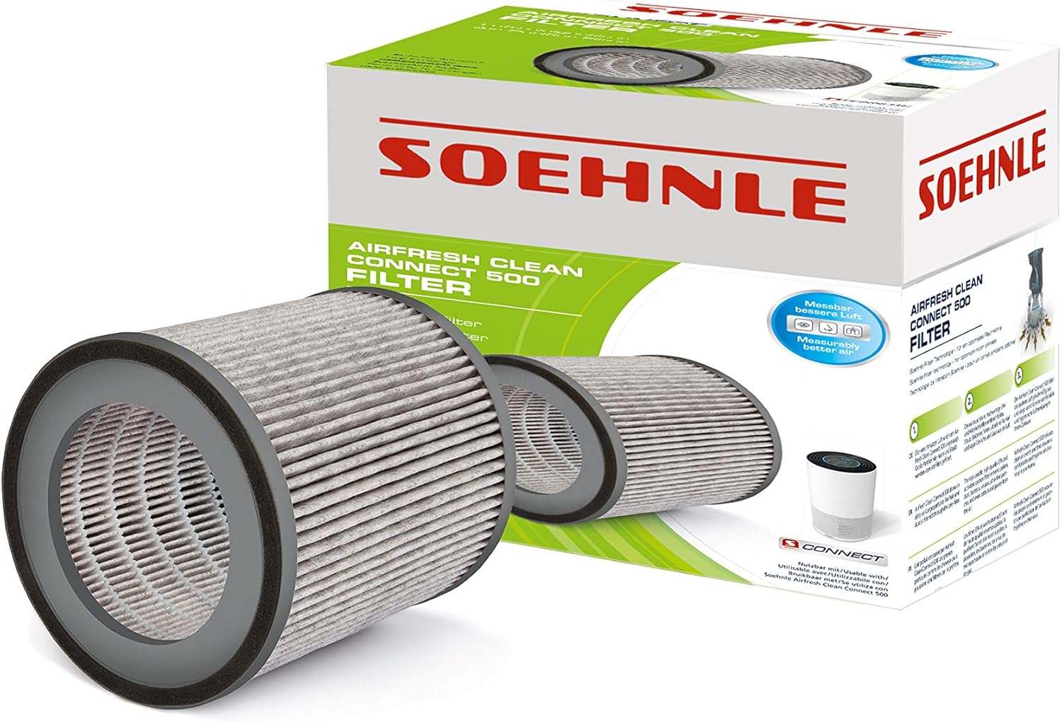 Soehnle Airfresh Clean 300 Air Purifier With Triple Layer Filter System For Efficient Air Purifying Ideal For Allergy Sufferers Grey 68107 Amazon De Baumarkt