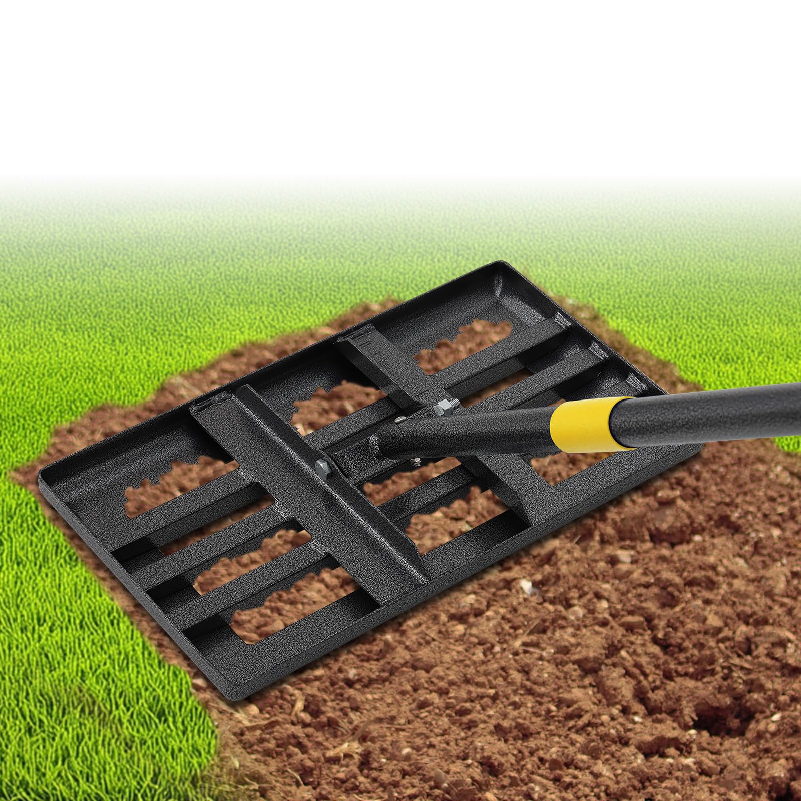 72" Heavy Duty Lawn Leveling Rake - 17x10in
