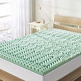 Mellow 1.5 Inch 5-Zone Memory Foam Mattress Topper, Calming Aloe Infusion, Dorm Essentials, Twin