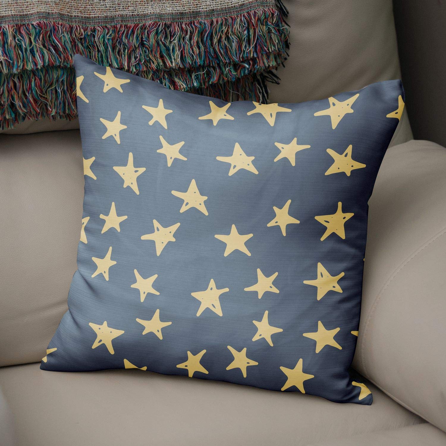 Bonamaison Decorative Cushion Cover Random Pattern, Throw Pillow Covers, Home Decorative Pillowcases for Livingroom, Sofa, Bedroom, Size:50x50 Cm - Designed and Manufactured in Turkey