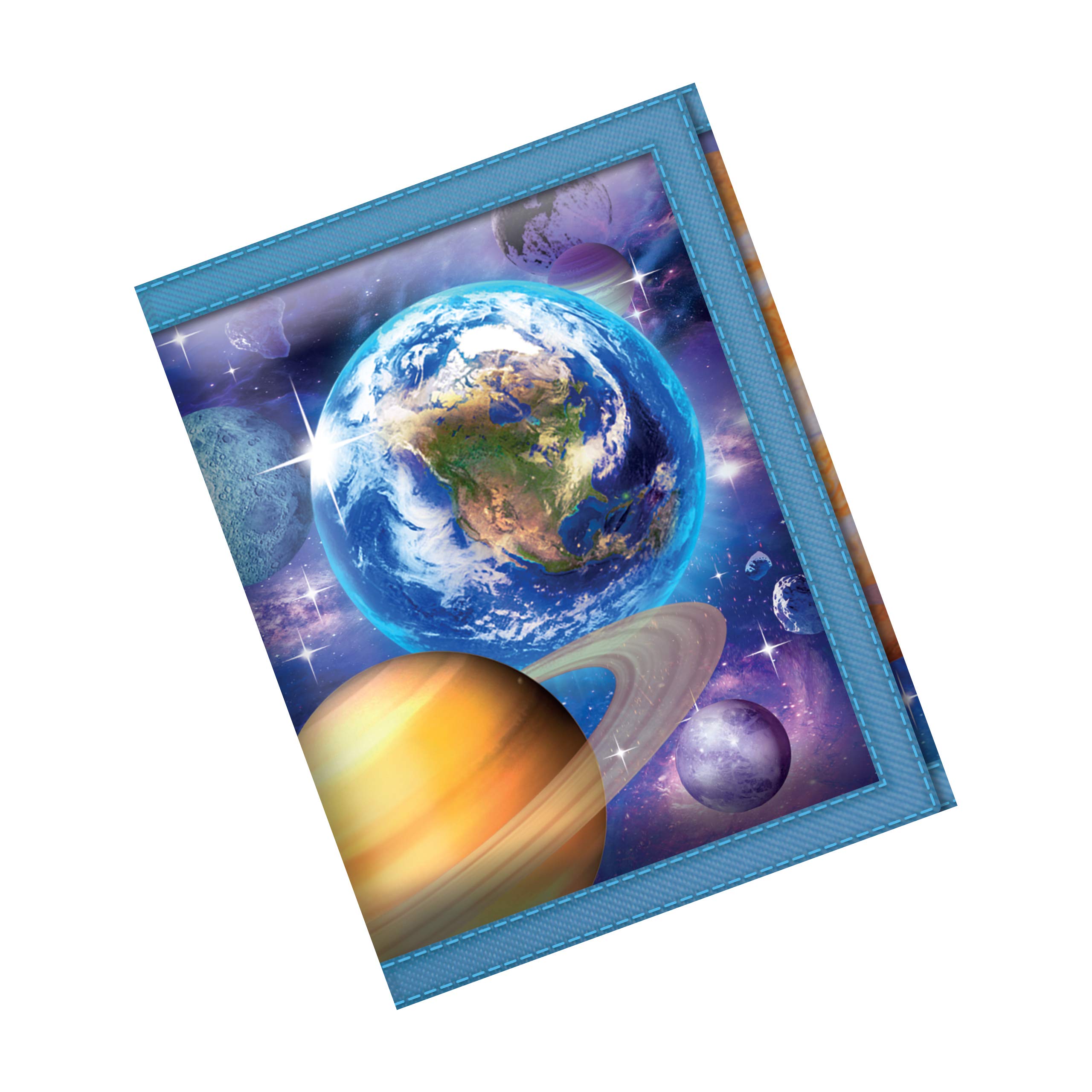 3D LiveLife Wallets - Space Odyssey from Deluxebase. Cool Lenticular Planet Trifold Wallet with Zipper, Coin Pocket, Keyring and Card Holder. Solar System Themed Small Gifts for Men and Women.