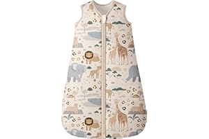 Unnivoll Sleep Sack Couverture d'hiver pour bébé de 6 à 12 mois TOG 2,5 100 % coton avec fermeture éclair bidirectionnelle - 