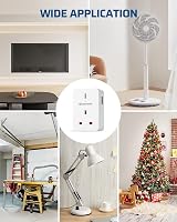 DEWENWILS Remote Control Plug Socket 13A 3120W 100ft Long Range 3 Pack view 7