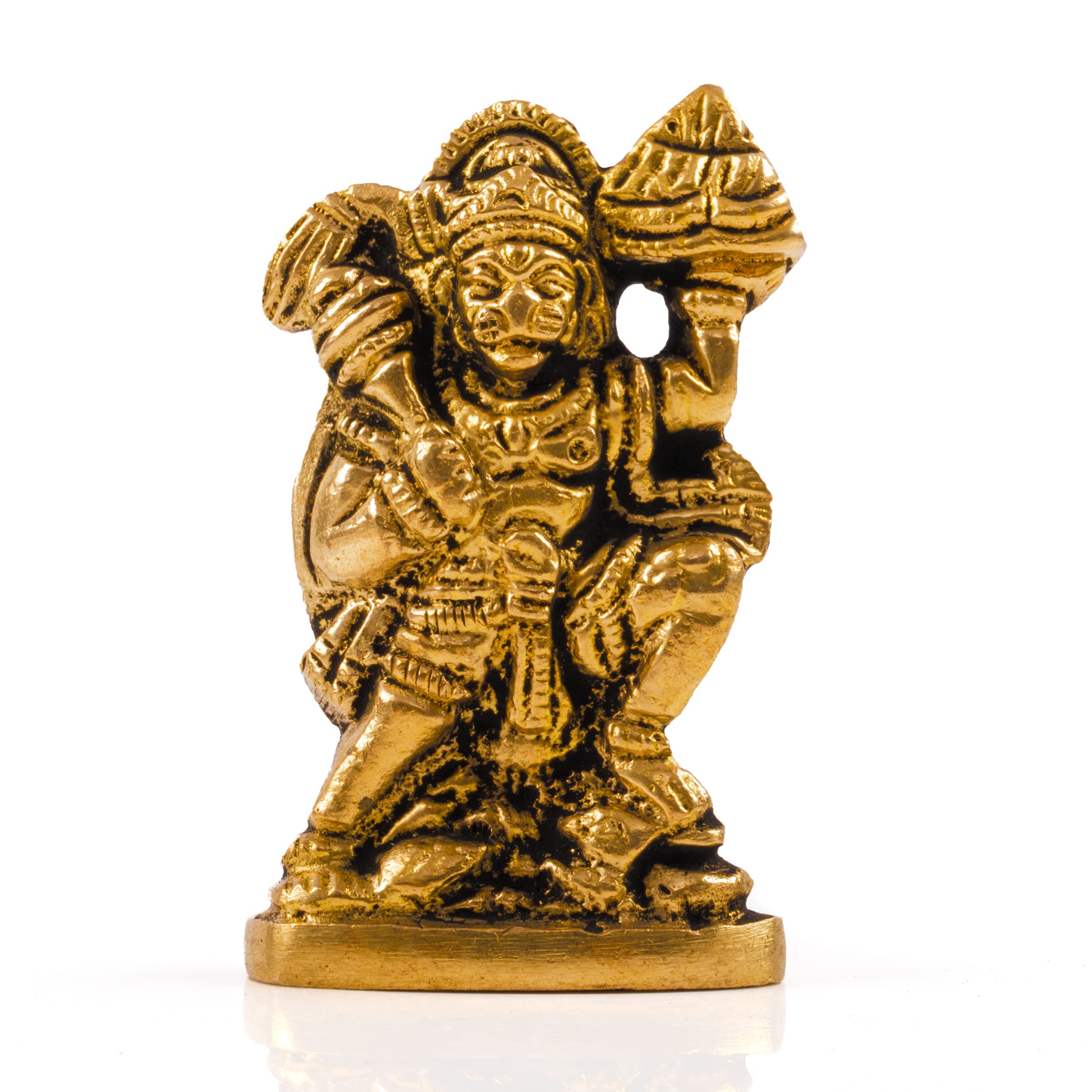 Tarini Gallery Brass Hanuman Pooja Murti Idol Statue God Lord Spiritual Pital Sculpture Indian Antique Statue Décor for Home Entrance Temple Puja Decoration Festivals Diwali and Gifting (Hanuman)