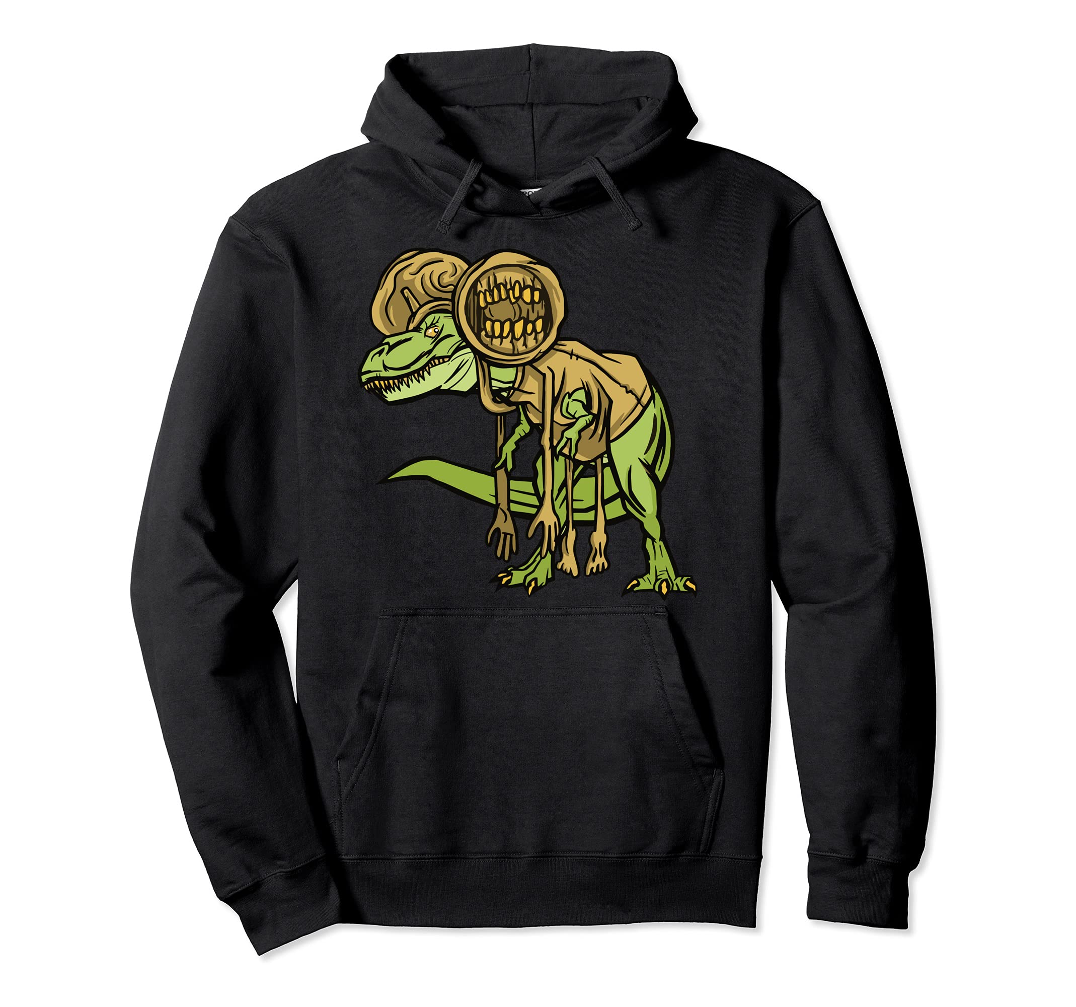 Tyrannosaurus Rex Dinosaur Costume Scary Spooky Horror Pullover Hoodie