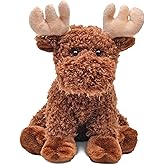 Bearington Morton The Moose Stuffed Animal - 10.5" Baby Moose Plush Toy with Soft and Fluffy Fur - Adorable Elk Stuffy Toy and Huggable Gift for Kids, Toddlers, and Woodland Animal Lovers