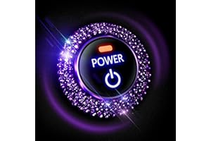 Blinglife Bling Car Accessories for Wowen,Car Engine Start Stop Button Cover, Shiny Crystal Rhinestone Cover Protection Ring(Purple)