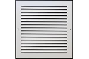 HVAC Premium 12"W X 12"H [Duct Opening] Aluminum Return Grille - Easy Air Flow - Linear Bar Grilles [Outer Dimensions: 13.875 X 13.875]