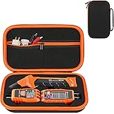 CAIOVSE Storage Case Compatible with Klein ET310 Circuit Breaker Finder, Organizer for Klein 80041 Outlet Repair Tool Kit and RT250 GFCI Outlet Tester, Portable Hard Shell Box Orange(Case Only)