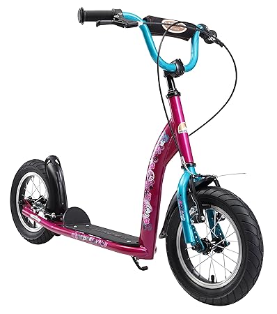 BIKESTAR Roller Kinderroller Tretroller Kickscooter mit Luftreifen für Mädchen ab 6-7 Jahre ? 12 Zoll Sport Kinder Scooter ?