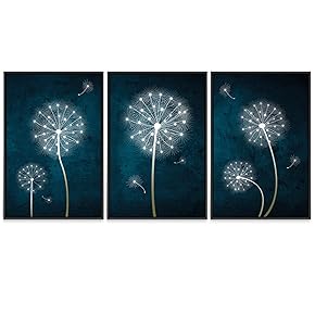 SIGNWIN Framed Canvas Wall Art Dandelion Canvas Prints...