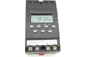 MISOL 12V Timer Switch Timer Controller LCD Display,Program/programmable Timer Switch 25A amps