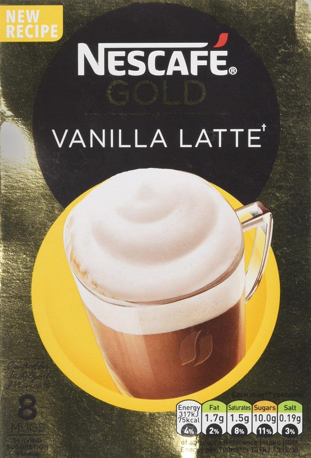 Nescafe Gold Vanilla Latte Drink 8 Sachets 148g Amazon.co