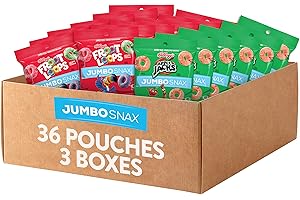 Kellogg's Jumbo Snax Cereal Snacks, Lunch Box Snacks, Variety Pack (36 Pouches)