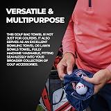 PGA TOUR Golf Towel 100% Cotton Large 16.5x19 Trifold Clip view 4