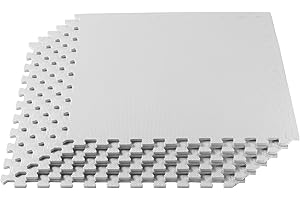 We Sell Mats 3/8" Thick Multipurpose EVA Foam Exercise Floor Mat, Interlocking Tiles, Anti-Fatigue for Home or Gym