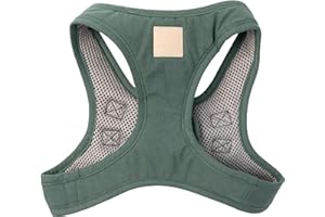 FuzzYard Life Step in Dog Harness | Size M | Stylish Premium Cotton Design in Myrtle Green Perfect for Everyday Walks