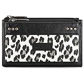 Montana West X Wrangler Large Wallet for Women Female ladies Black Cash Zipper Card Cases & Money Organizers Phone Clutch with Rfid Lining WG366-W113-1BK