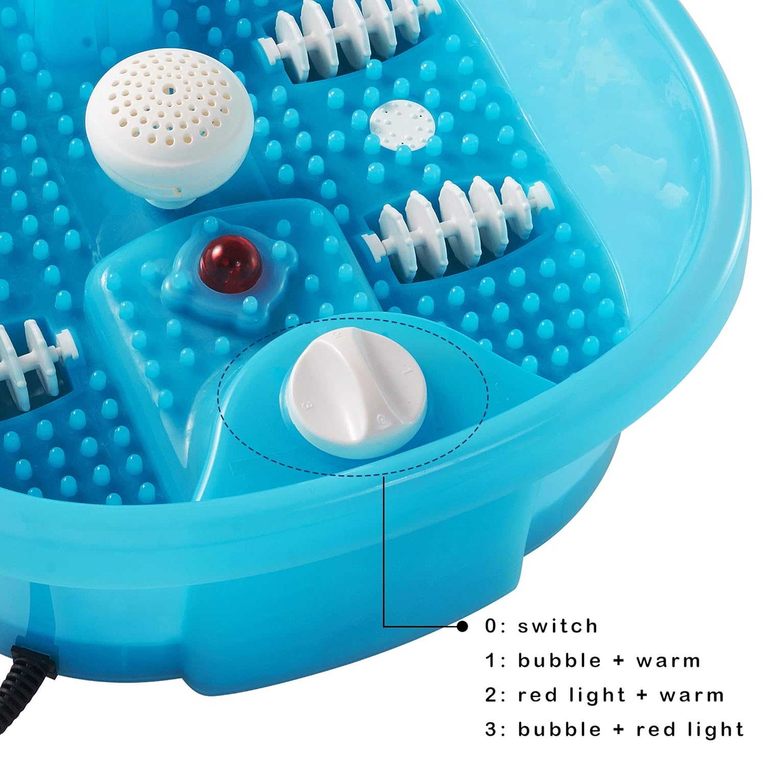 yosager Foot Spa with Heat, Bubbles Foot Bath Tub, Foot Massager with Infrared Relieve Stress, Pedicure Spa, Preserve Invariable Temperature, 4 Massage Rollers: Beauty