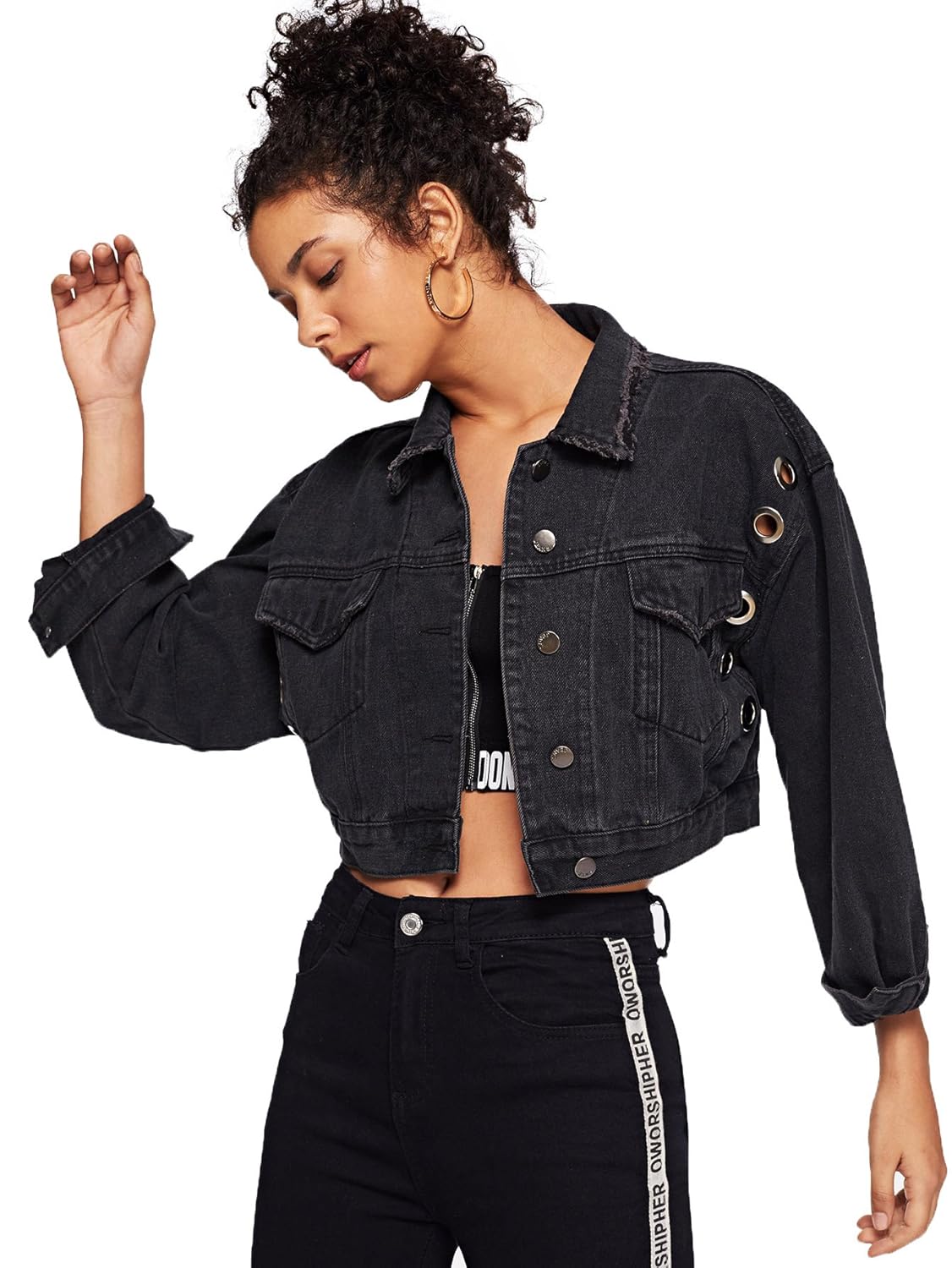 Romwe jean jacket Clearance