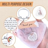 Partideal Thank You Keychain Gifts 10 Pcs Organza Bags & Cards Set view 2