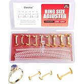 ELETIUO 13 Pack Filled Metal Ring Guard with 4 Sizes Spirals,Invisible Ring Size Adjuster Set for Loose Rings,Ring Guard, Ring Sizer, Fit for Men and Women Rings,2 Styles (Golden Color+Transparent)