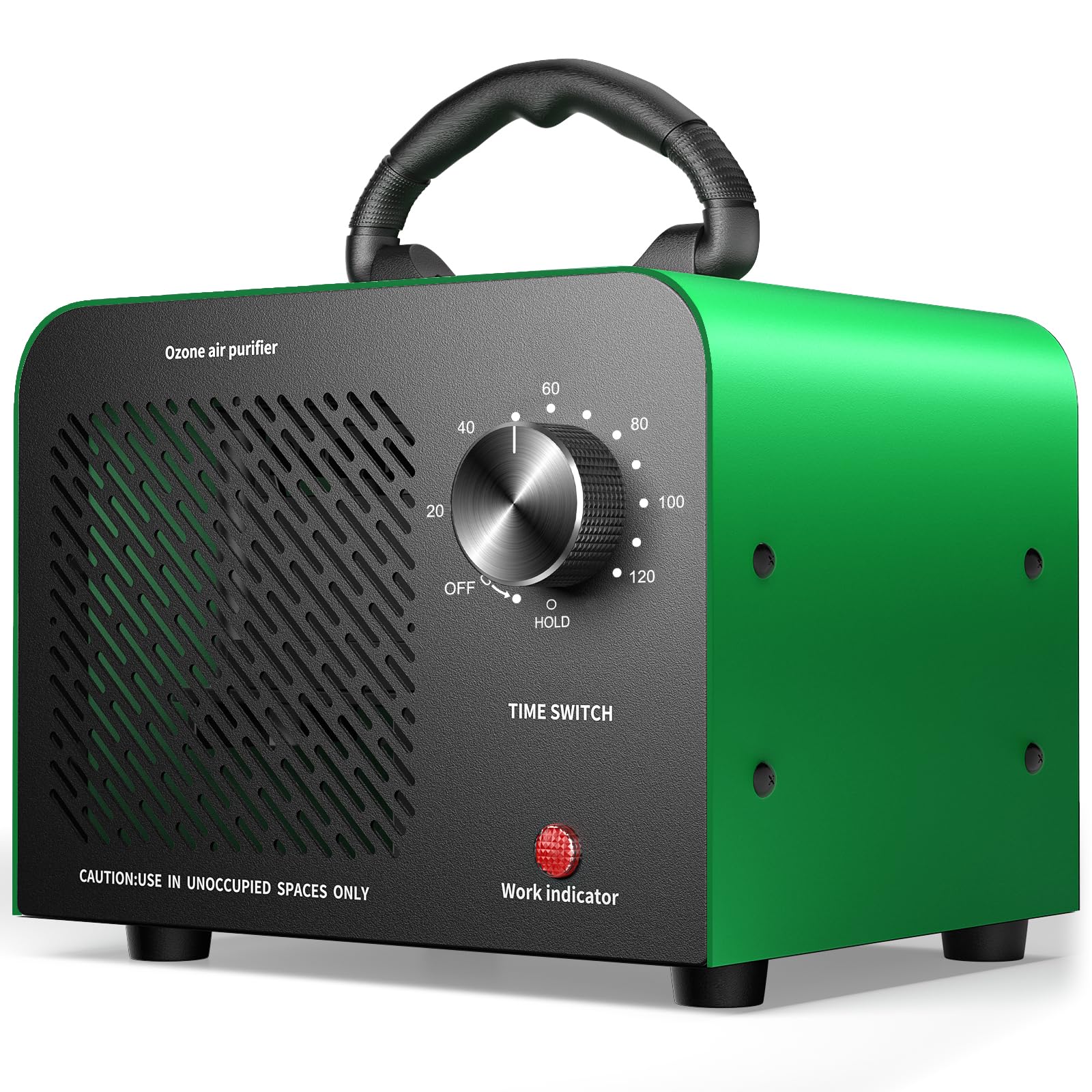 Hadlook Ozone Generator, 48,000mg/h High Capacity O3 Machine for Large Spaces Up to 4,000 Sq Ft, Portable Odor Eliminator for Car, Home, Basement, Smoke, Pets, and Commercial Use, Green Image