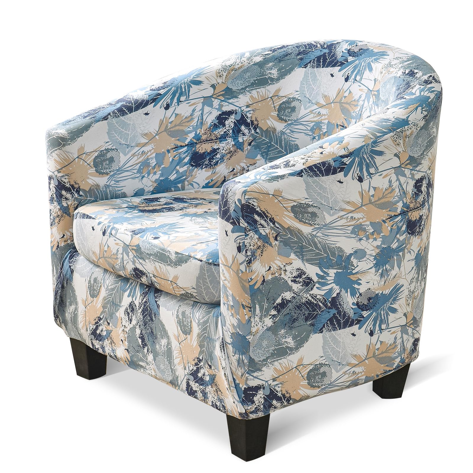 Jinayana Tub Chair Covers 2 Piece, High Stretch Bucket Chair Slipcover, Club Chair Covers For Living Room/Hotel Reception/Bar Counter/Dining Room/Office (watercolor)