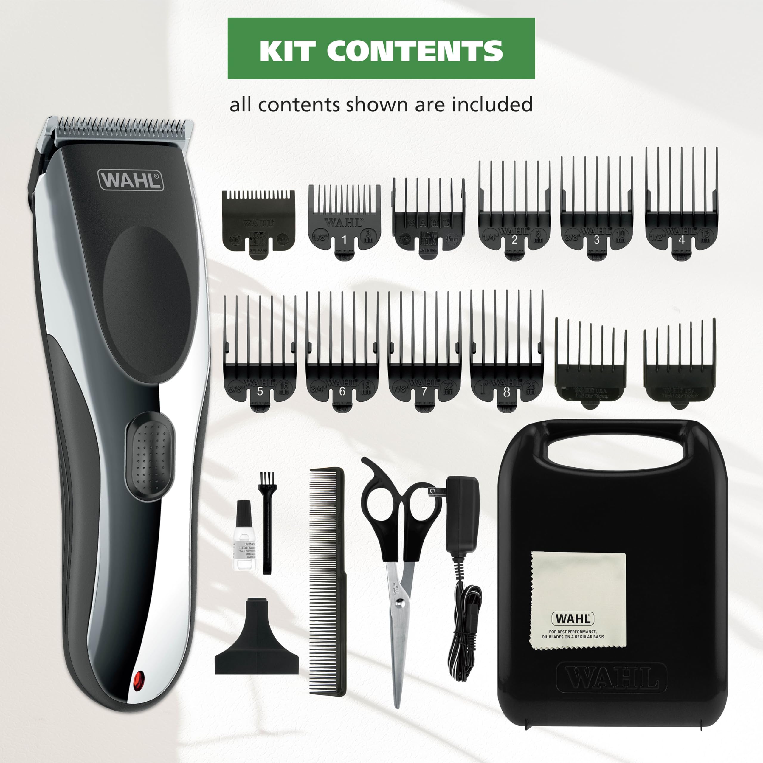 Wahl Clipper Rechargeable Cord/Cordless Haircutting & Trimming Kit for Heads, Longer Beards, & All Body Grooming - Model 79434