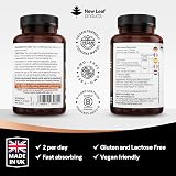 NEW LEAF PRODUCTS Lions Mane 2000mg 180 Vegan Tablets Black Pepper UK Made view 8