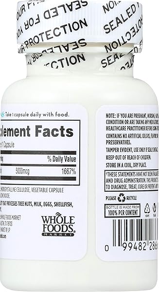365 BY WHOLE FOODS MARKET, HIGH POTENCY BIOTIN 5000MCG, 60 CT