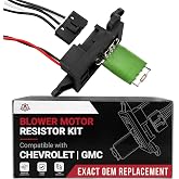Lower HVAC Blower Motor Resistor - Compatible with Cadillac, Chevrolet, GMC - Escalade ESV, Escalade EXT, Avalanche 1500, Avalanche 2500, Silverado 1500, Silverado 1500 HD - Replaces 89019088, 973-40