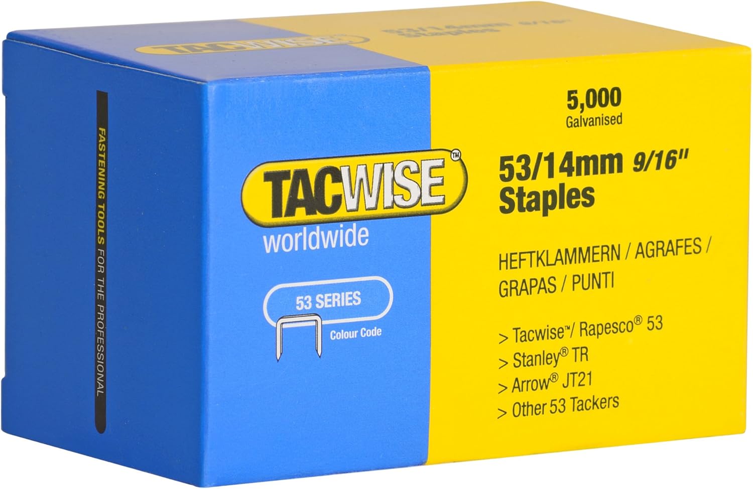 Tacwise 0333 Type 53/4mm Heavy Duty Galvanised Staples