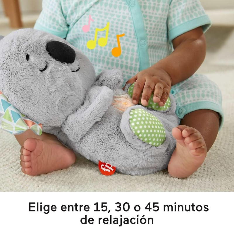 Fisher-Price Koala Bedtime, berço e brinquedo de pelúcia para bebê recém-nascido (Mattel HBP87)