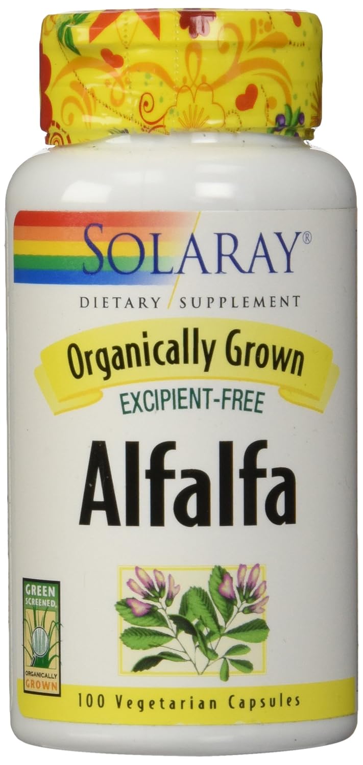 Solaray Organic Alfalfa Supplement, 430 mg, 100 Count