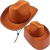 SGBETTER 8 Pack Kids Plain Cowboy Hat Western Cowgirl Hat for Boys Girls Cowboy Theme Party Halloween Party Supplies