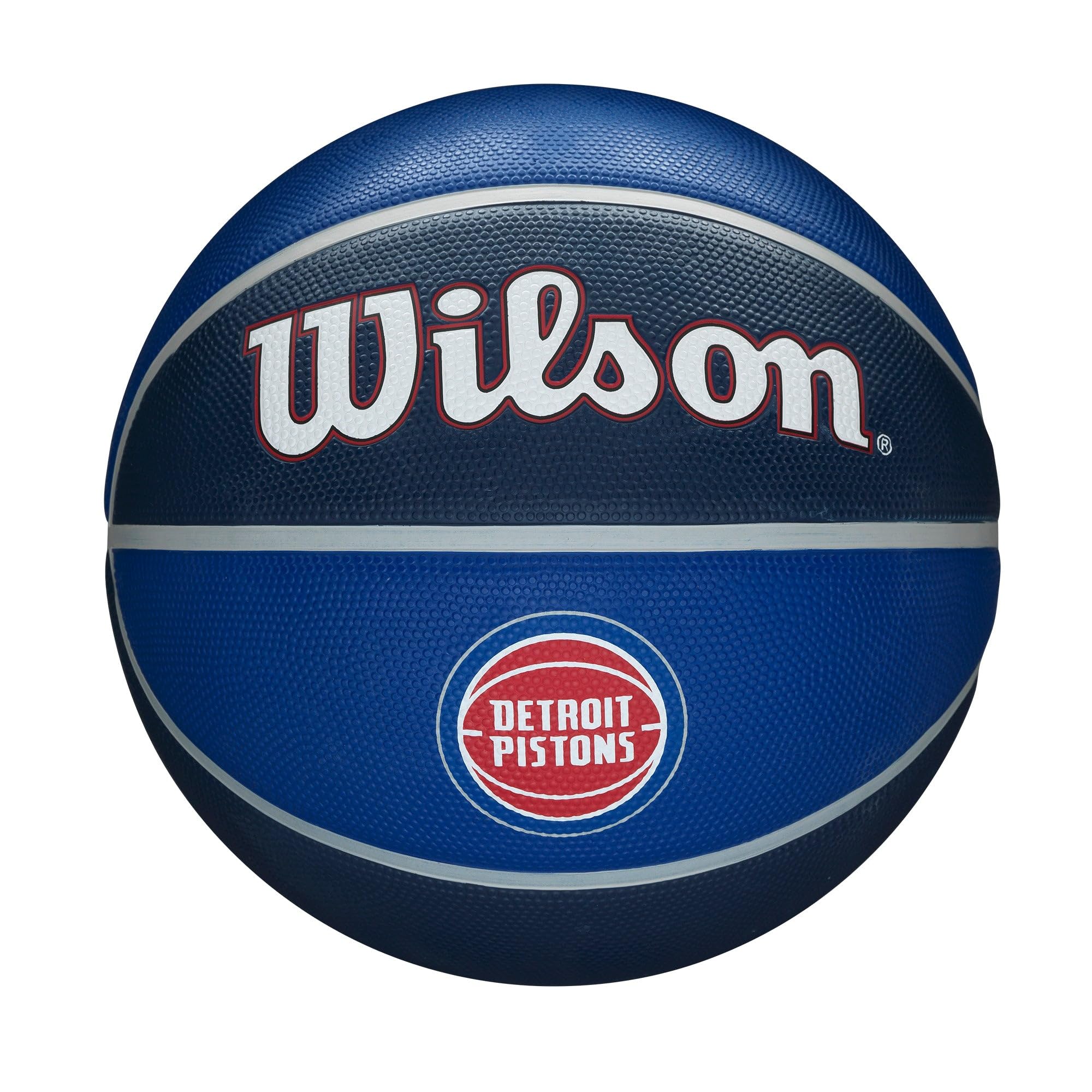 Wilson Basketball, NBA Team Tribute Model, DETROIT PISTONS, Outdoor, Rubber, Size: 7 — image 1
