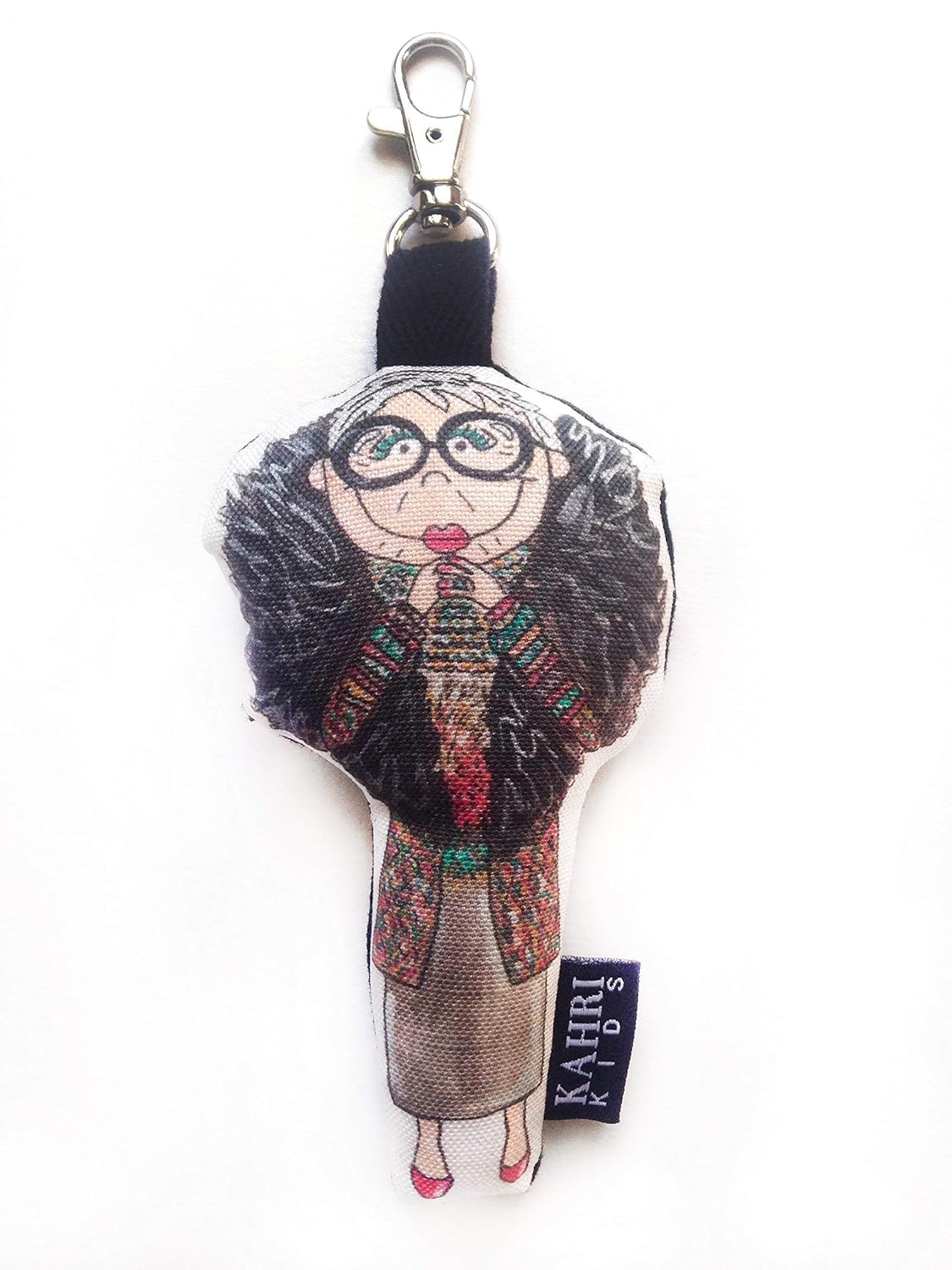 Amazon Com Mini Iris Apfel Doll Bag Charm Handmade