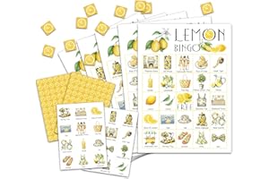 OZTEMETY Lemon Bingo - 24 Player Bridal & Baby Shower Game