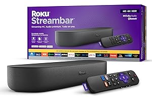 Roku Streambar 4K HDR Streaming Device & Premium Soundbar All in One (Spanish Edition) | Roku Streambar Dispositivo 4K HDR de Streaming y barra de sonido Premium Todo en uno con Control remoto de voz