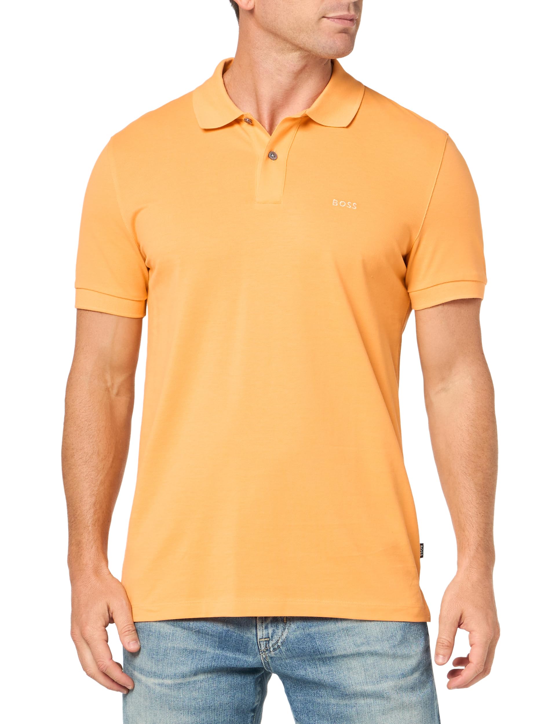 Photo 1 of ** UNKNOWN SIZE***BOSS Pallas Short Sleeve Polo Shirt Mock Orange