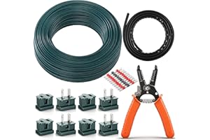 CHAPOU 18/2 Christmas SPT-1 Electrical Wire Kit - Christmas 18/2 Landscape Lighting Wire with Strippers Plugs, Heat Shrink Terminals, Heat Shrink Tubing for 2025 Xmas Holiday Outdoor(Green,100 ft)