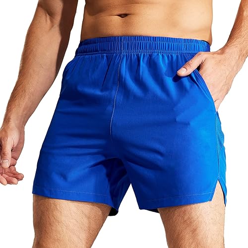 MIER Mens Inch Athletic Running Shorts Dry Fit Lightweight Workout Gym  Shorts with Pockets, Royal Blue, XXL in Oman Whizz Shorts