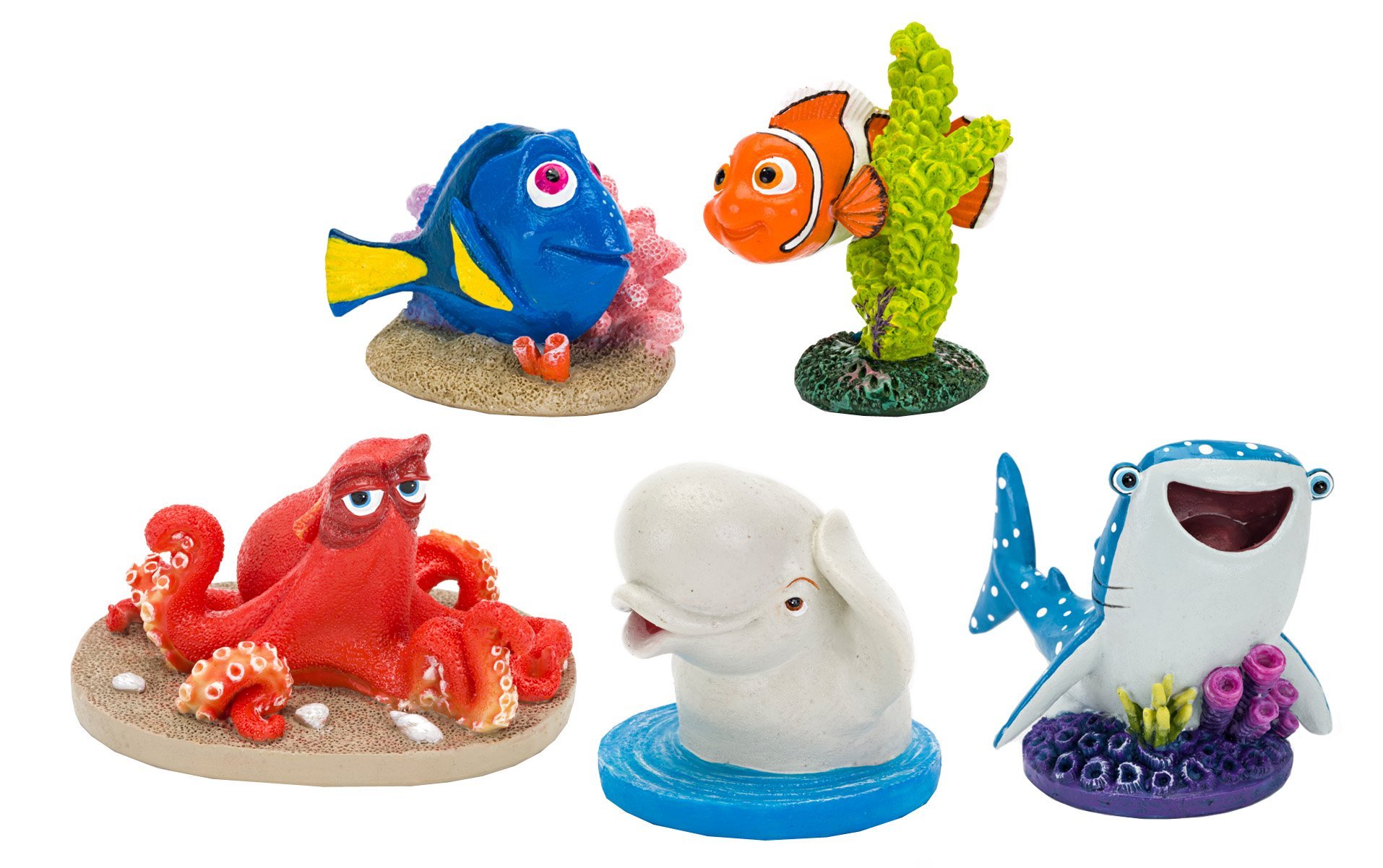 Penn Plax Disney Finding Dory Nemo Set Of Five Aquarium